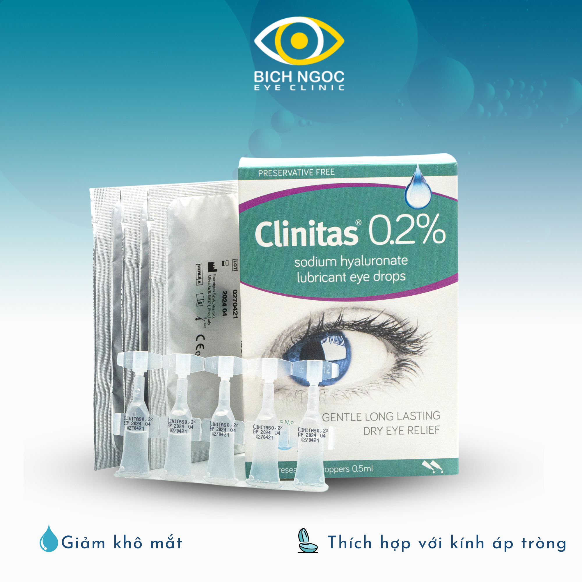 nước mắt nhân tạo clinitas 0.2 sp1