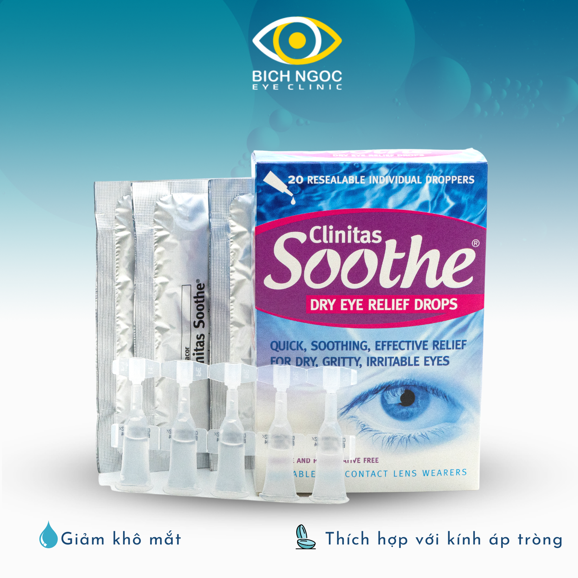 nước mắt nhân tạo clinitas 0.4 sp4