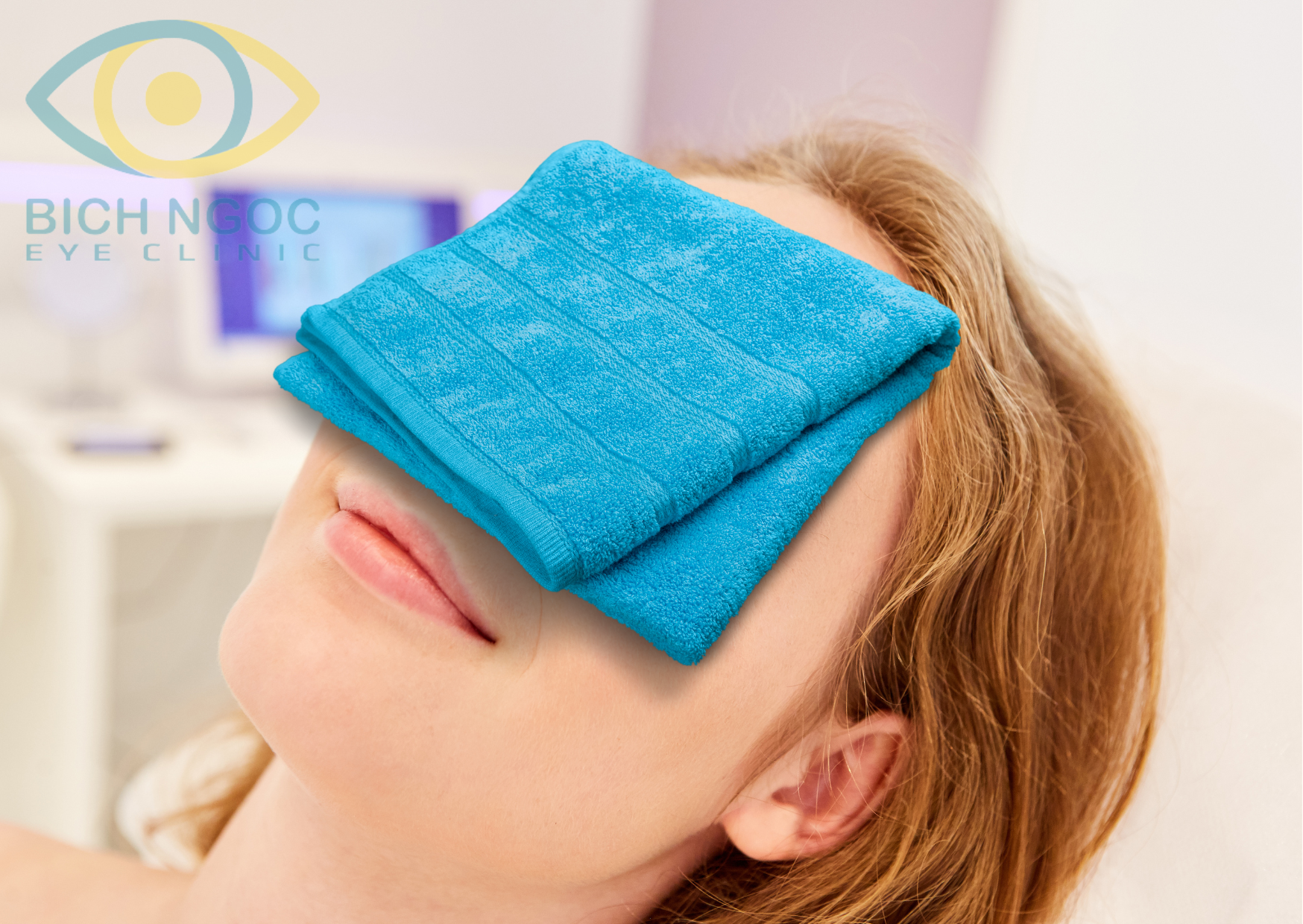 chườm ấm mắt khi bị đau mắt đỏ