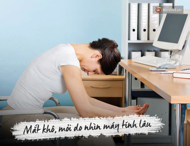 Mắt khô do ngồi máy tính nhiều